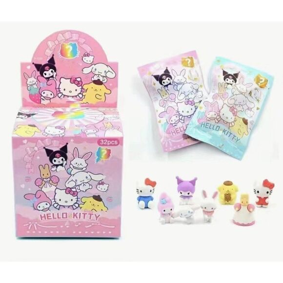 New! Hello Kitty Blind Bag Erasers x3 - Picture 1 of 2